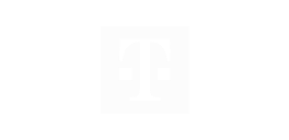 Logo of T-Mobile, featuring a stylized letter "T" in white against a black background, representing the telecommunications brand.