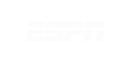 ESPN logo in white on a black background, representing a major sports broadcasting network.