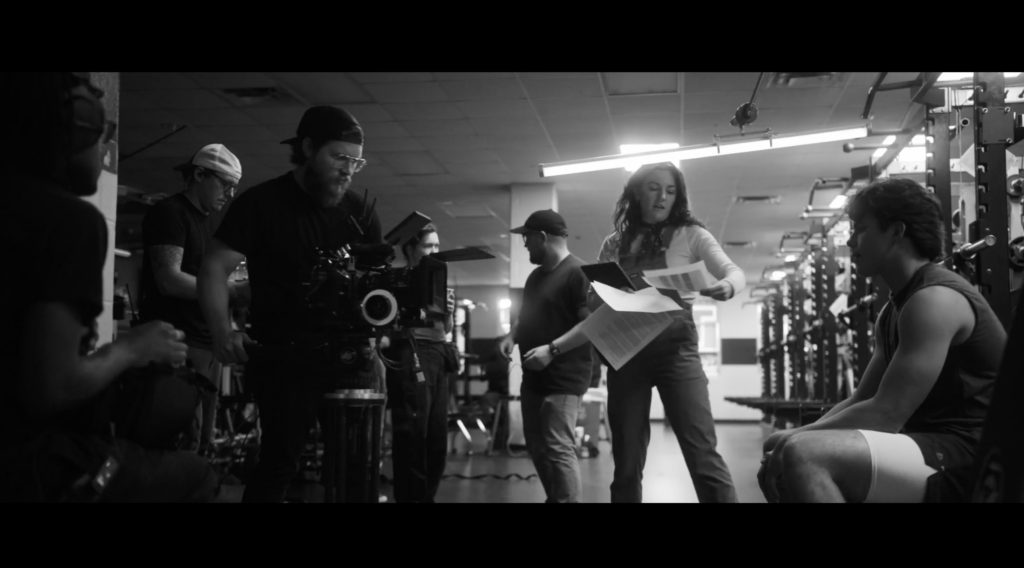 Cardboard Spaceship crew filming non-profit PSA at McKinney High School Texas