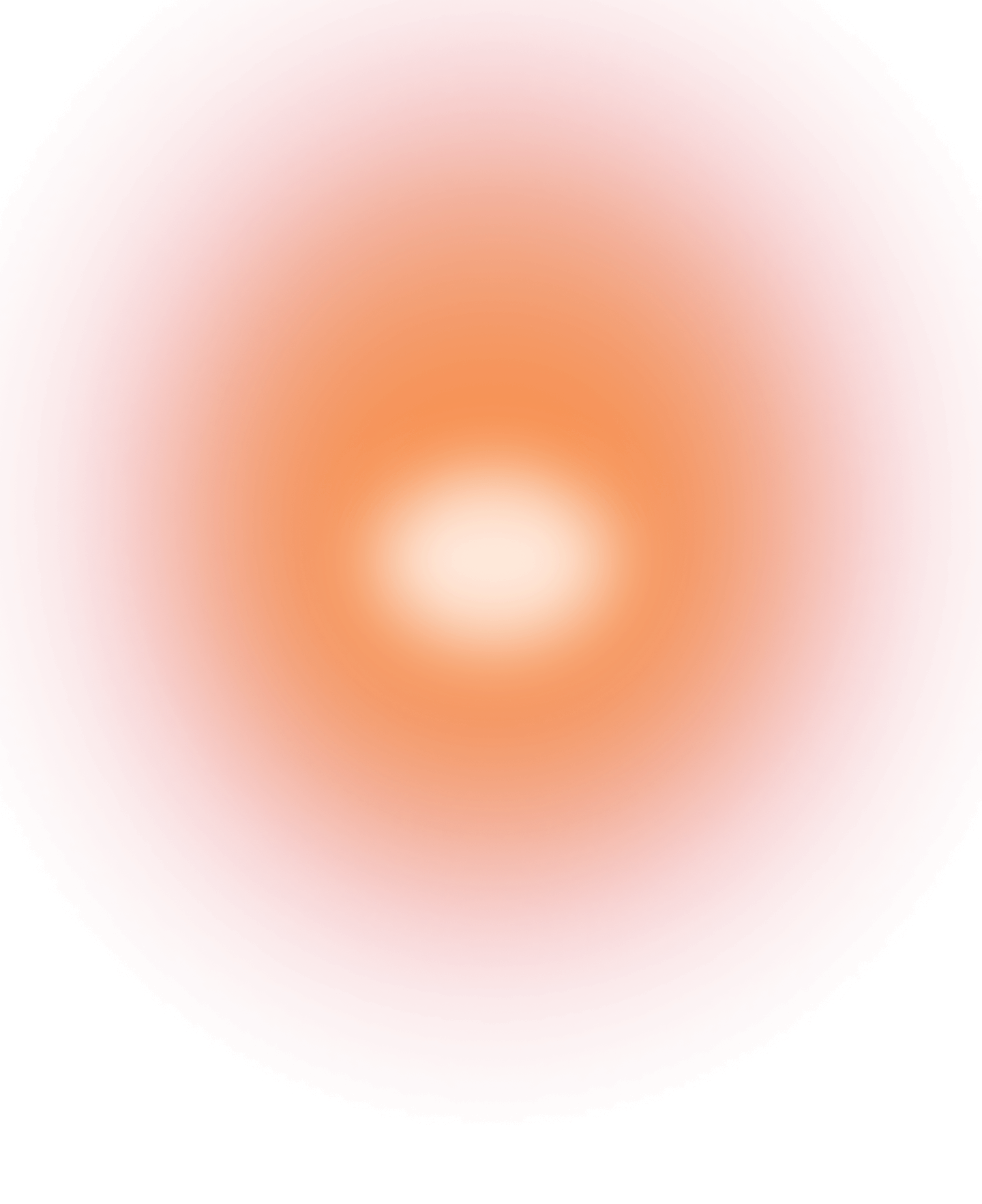 Abstract gradient background featuring a warm color palette of orange and pink hues, creating a soft, glowing effect at the center. Ideal for use in design projects, digital art, or as a backdrop for promotional materials.