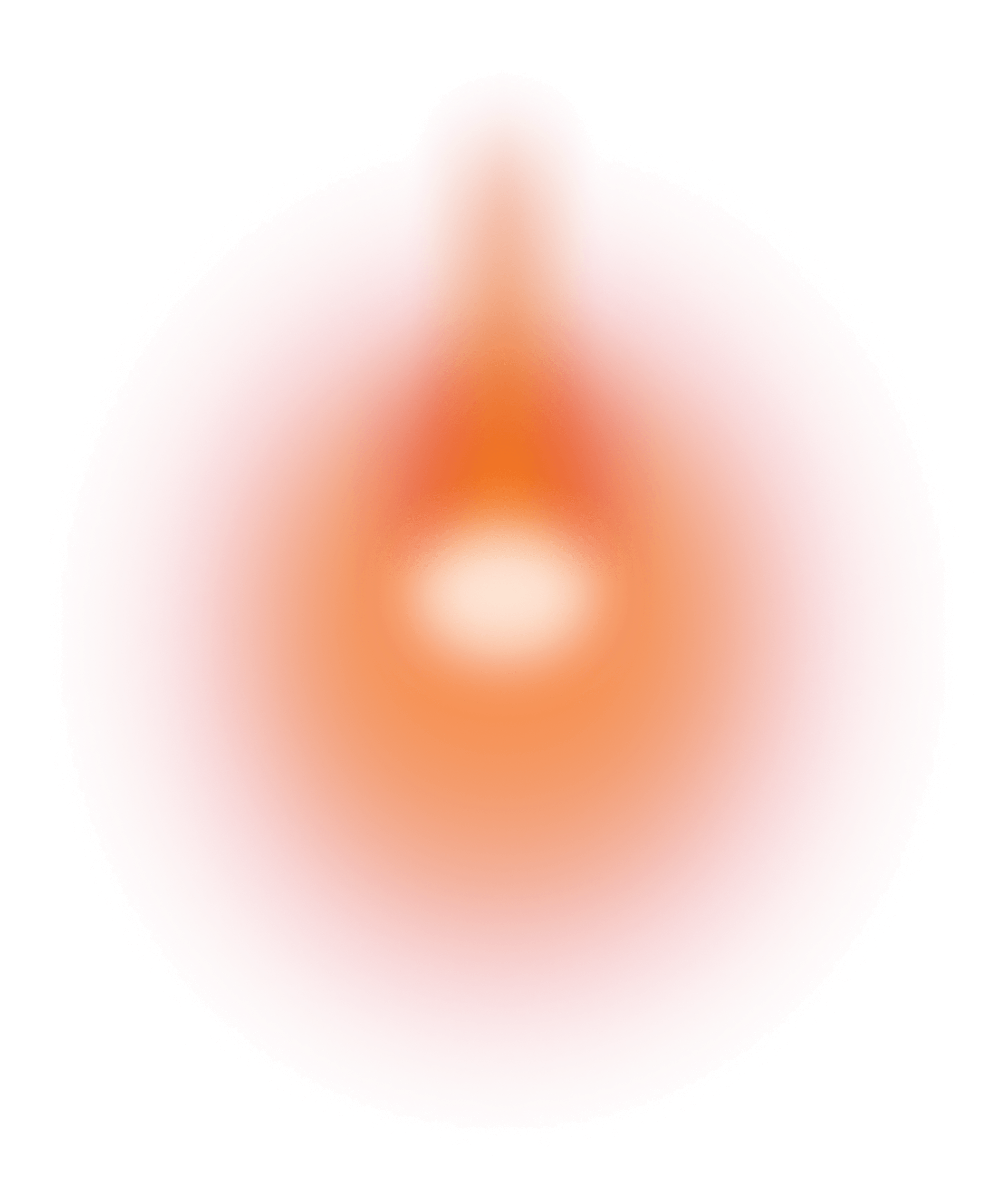 Abstract glowing orb in shades of orange and pink, featuring a bright center and a soft gradient effect, suitable for backgrounds or decorative elements in design projects.